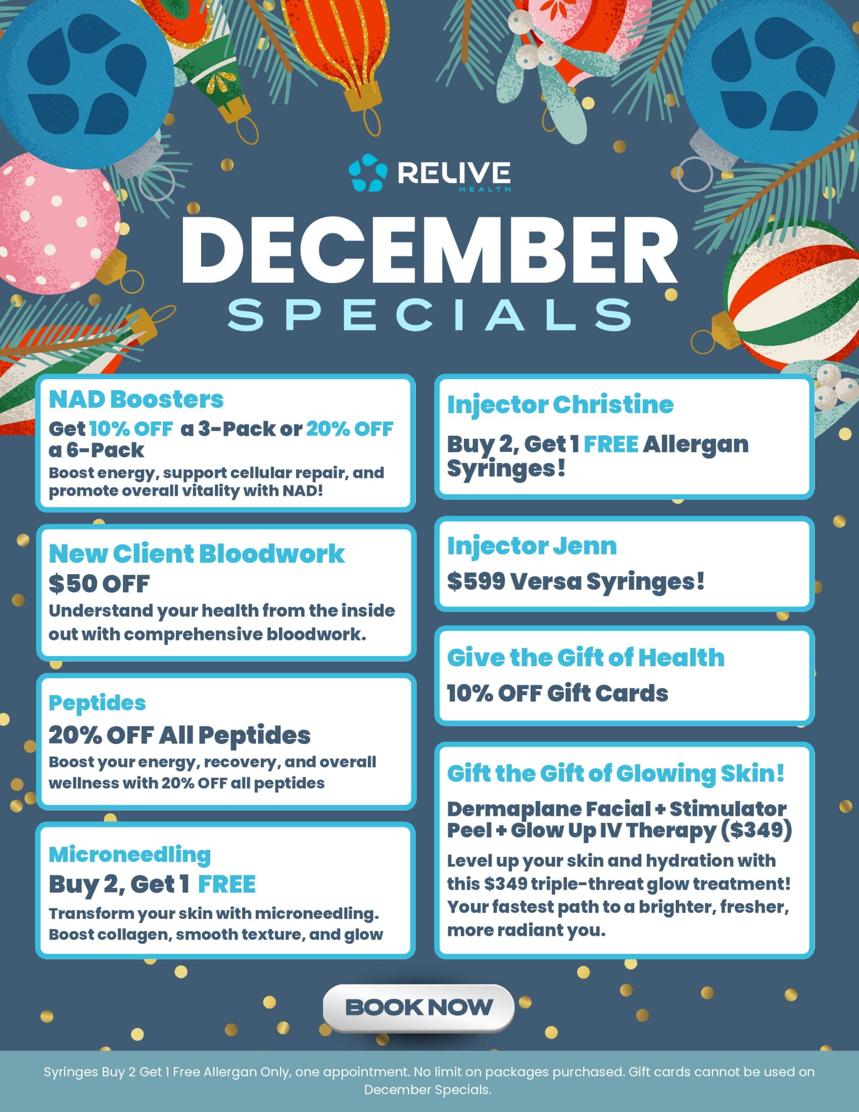 Relive Viera December Specials Flyer 1