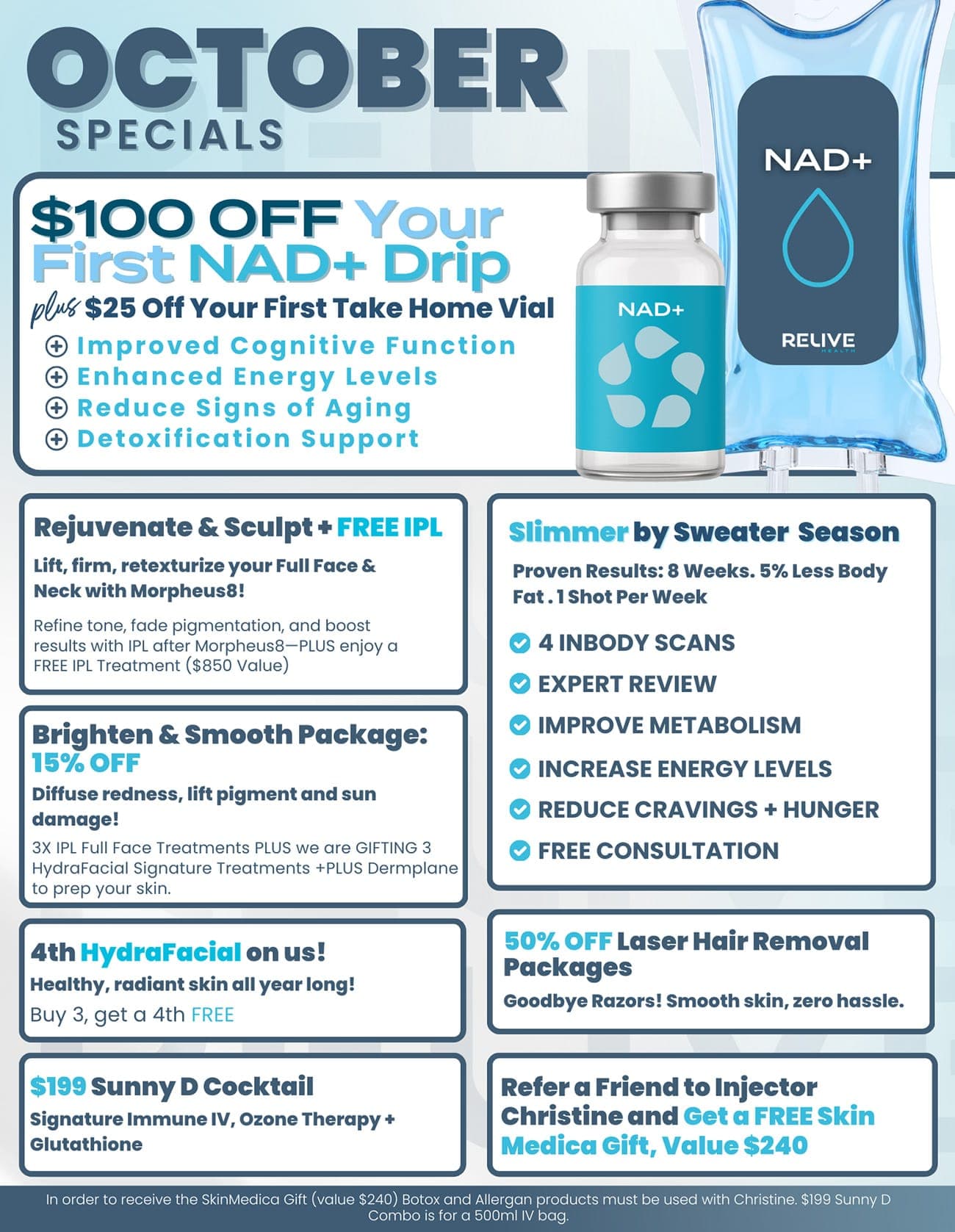 Relive October Monthly Specials [flyer]