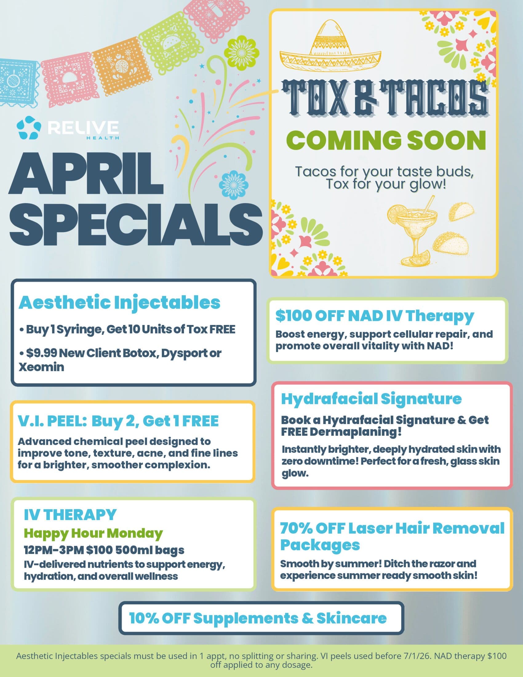 Relive Viera April Specials [flyer] 1