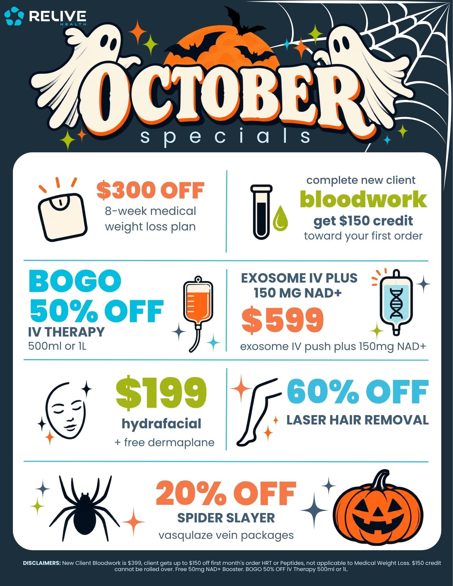 Relive October Specials 2026 Flyer